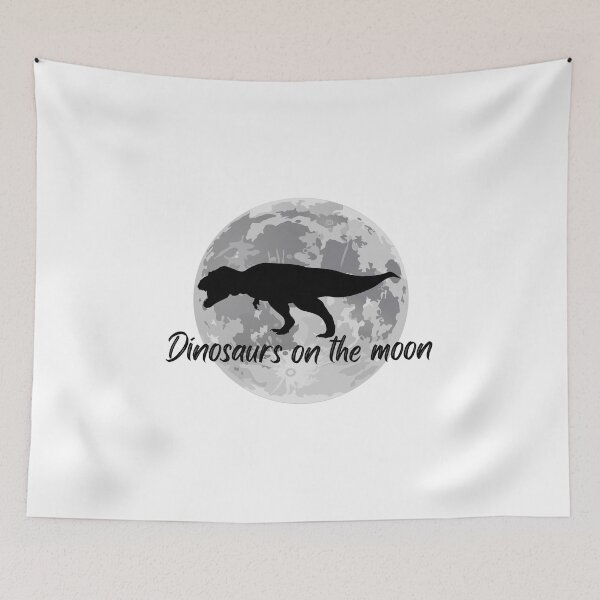 Item preview, Dinosaurs on the moon Graphic design on essential T-shirts designed and sold by JamesScottArt.