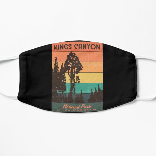 Kings Canyon National Park Retro Sunset Flat Mask