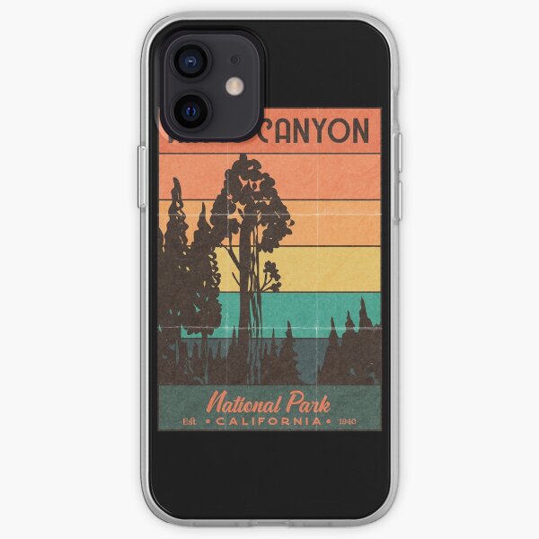 Kings Canyon National Park Retro Sunset iPhone Soft Case