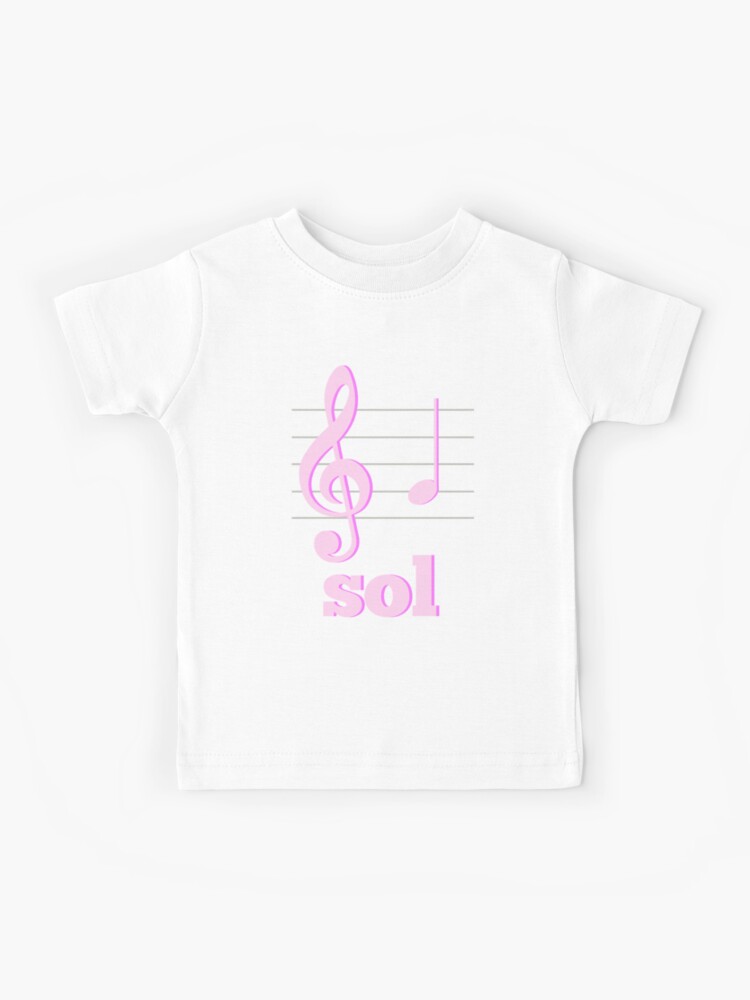 Bass Clef Musique T-shirt pour enfant rose 