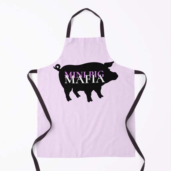 Item preview, Mini Pig Mafia - Black Pig with Pink Writing designed and sold by jrobdesignz.