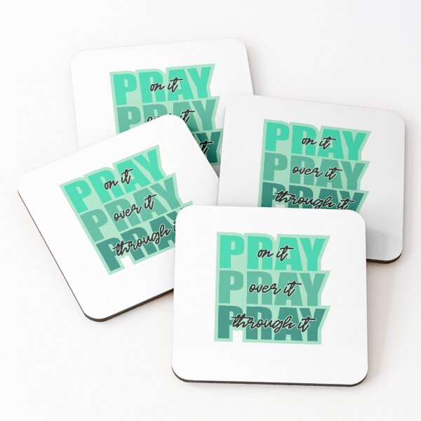 Item preview, Pray On It, Pray Over It, Pray Through It designed and sold by kittycrafts.