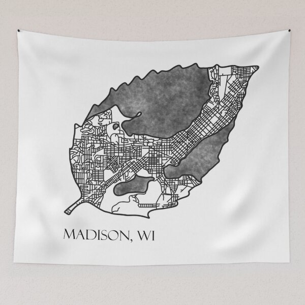Item preview, Madison Leaf Map designed and sold by Annika Carter.
