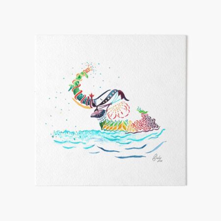 Rainbow Elephant Prints Art Board Print