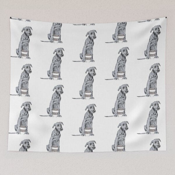 Item preview, Irish Wolfhound With Coffee Cup designed and sold by NikkiBear67.