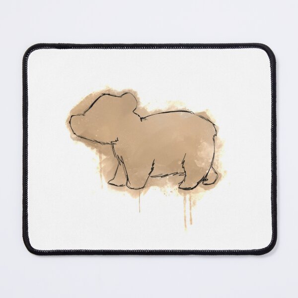 Silhouette Bohemian Bear Design Mouse Pad
