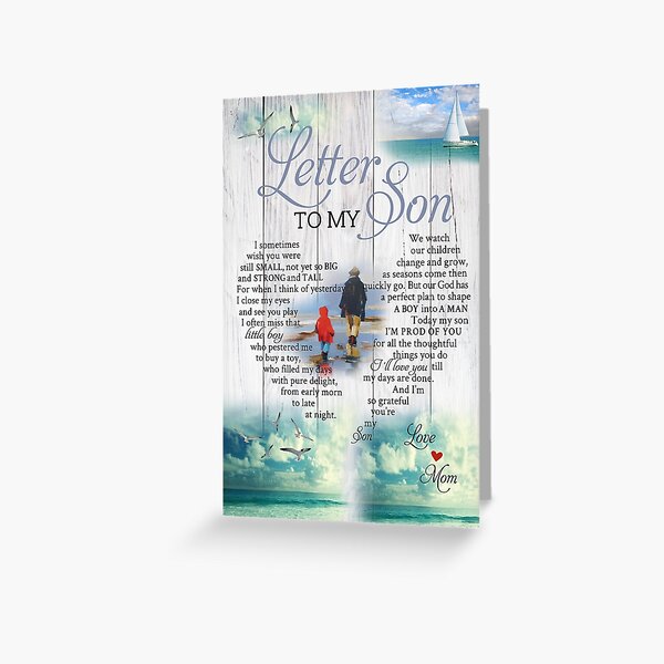 Item preview, Letter To My Son Heart, Mom And Son Quote designed and sold by LounaDona.