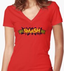 Super Smash Bros. Women's Fitted V-Neck T-Shirt