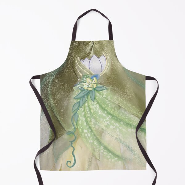 Item preview, Frog princess costume dress in blue and green with glitter flower bodice and lily pad flower at waistline designed and sold by Designwebjae.