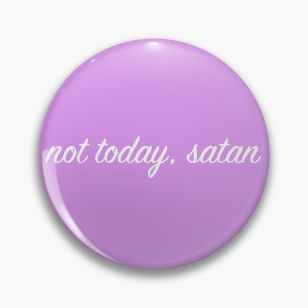 Item preview, not today, satan (white on purple) designed and sold by tayput.