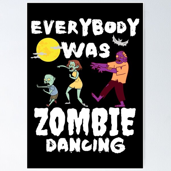 Item preview, Everybody Was Zombie Dancing | Funny Halloween Party Invitation designed and sold by siyaforshort.