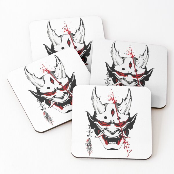 Item preview, Japanese Samurai Demon Mask Traditional Ornament designed and sold by OWLvision33.