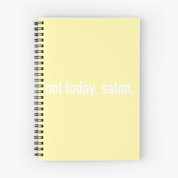 Item preview, not today, satan (white on yellow 2) designed and sold by tayput.