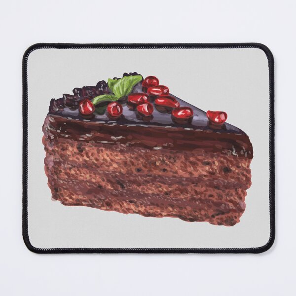 Item preview, Slice of Chocolate Pomegranate Cake designed and sold by Alicia Chee.