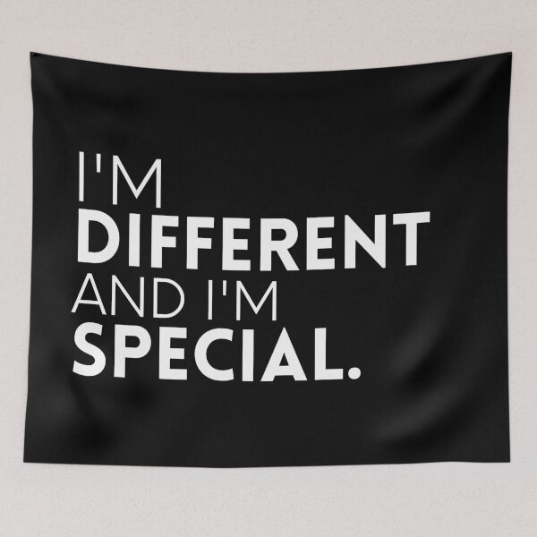 Item preview, I'm different and i'm special black t shirt designed and sold by InfinityElement.