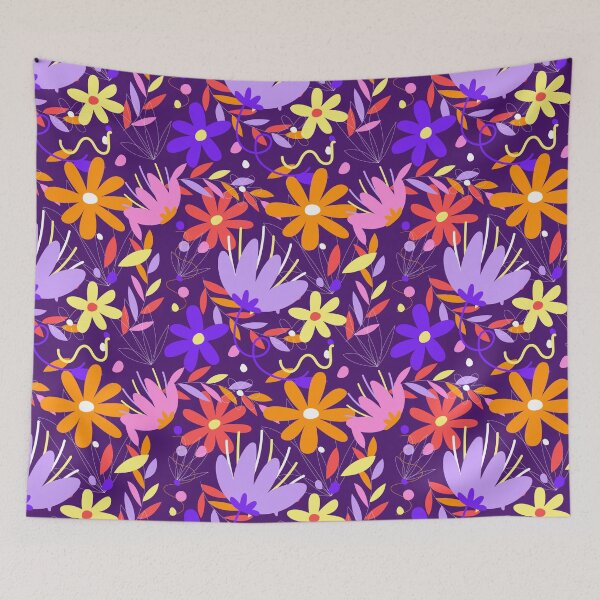 Item preview, Purple floral pattern. designed and sold by Princessflora.