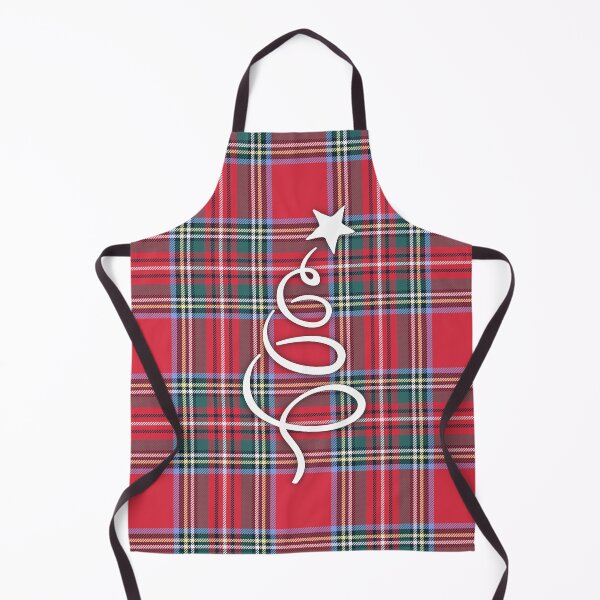 Item preview, Vintage Red Scottish Christmas Plaid Tartan with Stylized Ribbon Tree Graphic designed and sold by MarikaJohnson.