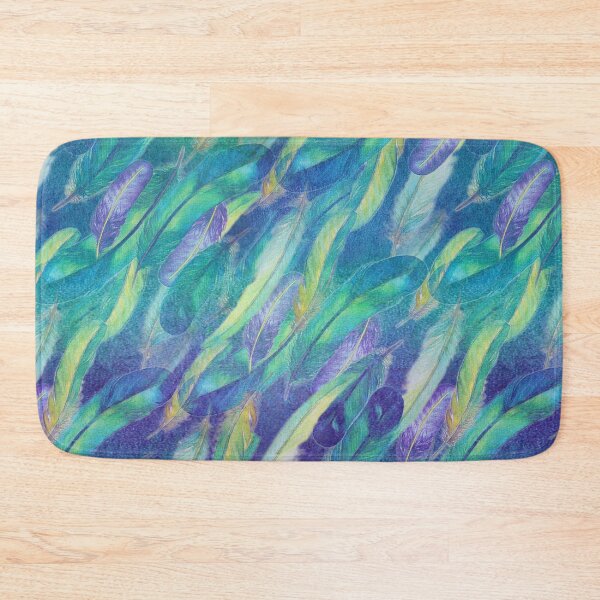 Item preview, Boho Watercolour Abstract Feathers / Seamless Repeat Version designed and sold by wild.geranium.design.