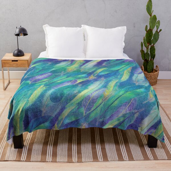 Item preview, Boho Watercolour Abstract Feathers / Seamless Repeat Version designed and sold by wild.geranium.design.