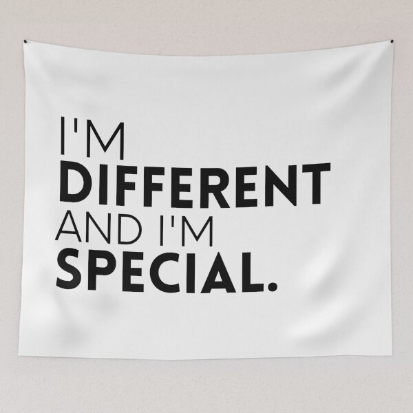 Item preview, I'm different and i'm special white t shirt designed and sold by InfinityElement.