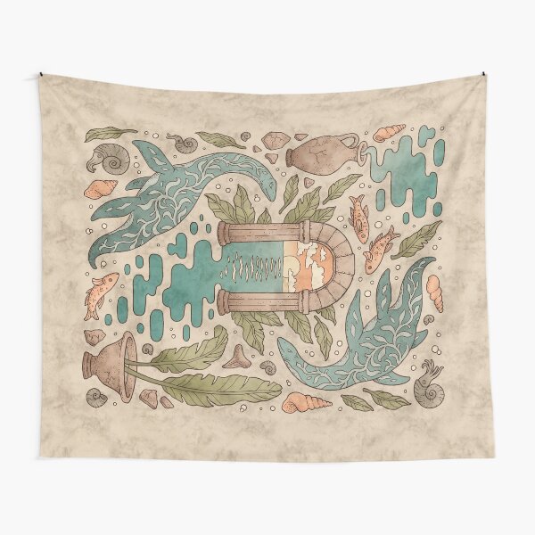 Paradise Panthalassa | Natural History Ocean Fantasy Art Tapestry