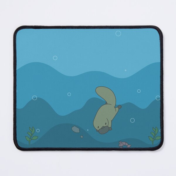 Item preview, Platypus Swimming Blue Pattern designed and sold by Imaplatypus.