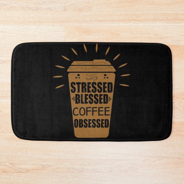 Item preview, Stressed blessed coffee obsessed for coffee lovers retro  designed and sold by HStudioPrints.
