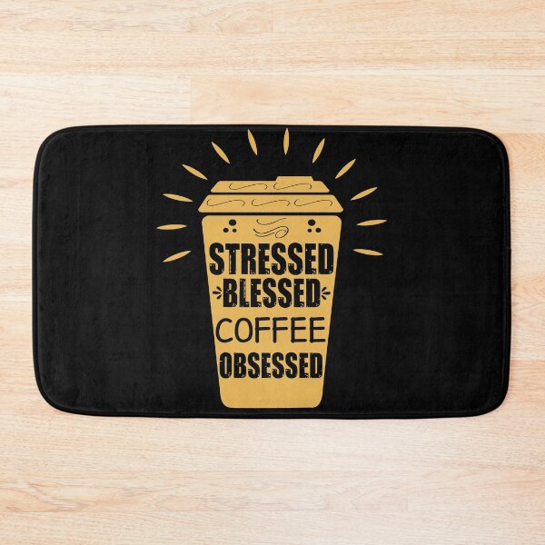 Item preview, Stressed blessed coffee obsessed for coffee lovers retro  designed and sold by HStudioPrints.