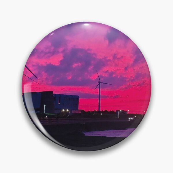Item preview, Sunset and windmills projected on the eastern seacoast of Jeju at sunset, Jeju Island.Korea. designed and sold by human8891.