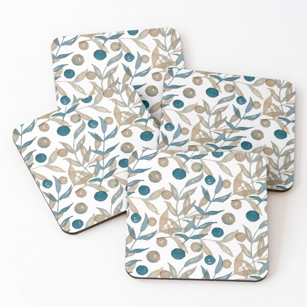 Item preview, Indigo Watercolor Leaves designed and sold by SarahDCreative.