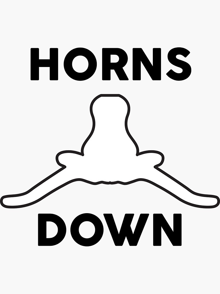 "Horns down" Sticker for Sale by designbyfiart Redbubble