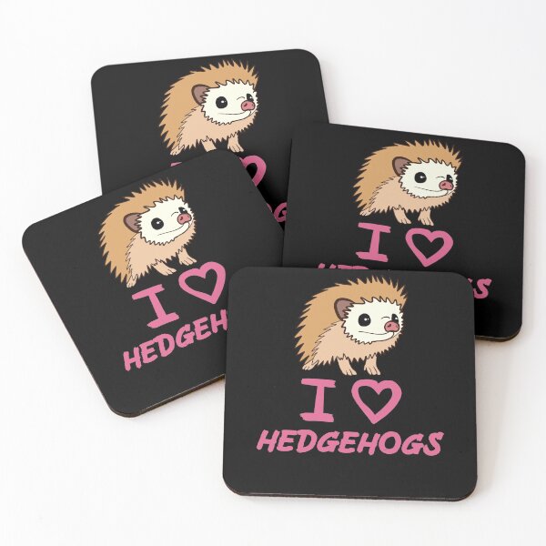 Artikelvorschau, Pink I Love Igel für Igelliebhaber entworfen und verkauft von Mochi-Merch.