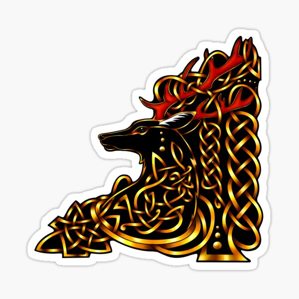 Celtic Stag Sticker