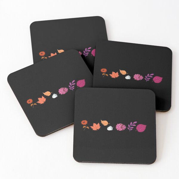 Aperçu de l'œuvre Feuilles d'automne pour Thanksgiving. Fierté lesbienne créée et vendue par Subtle Pride Shop.