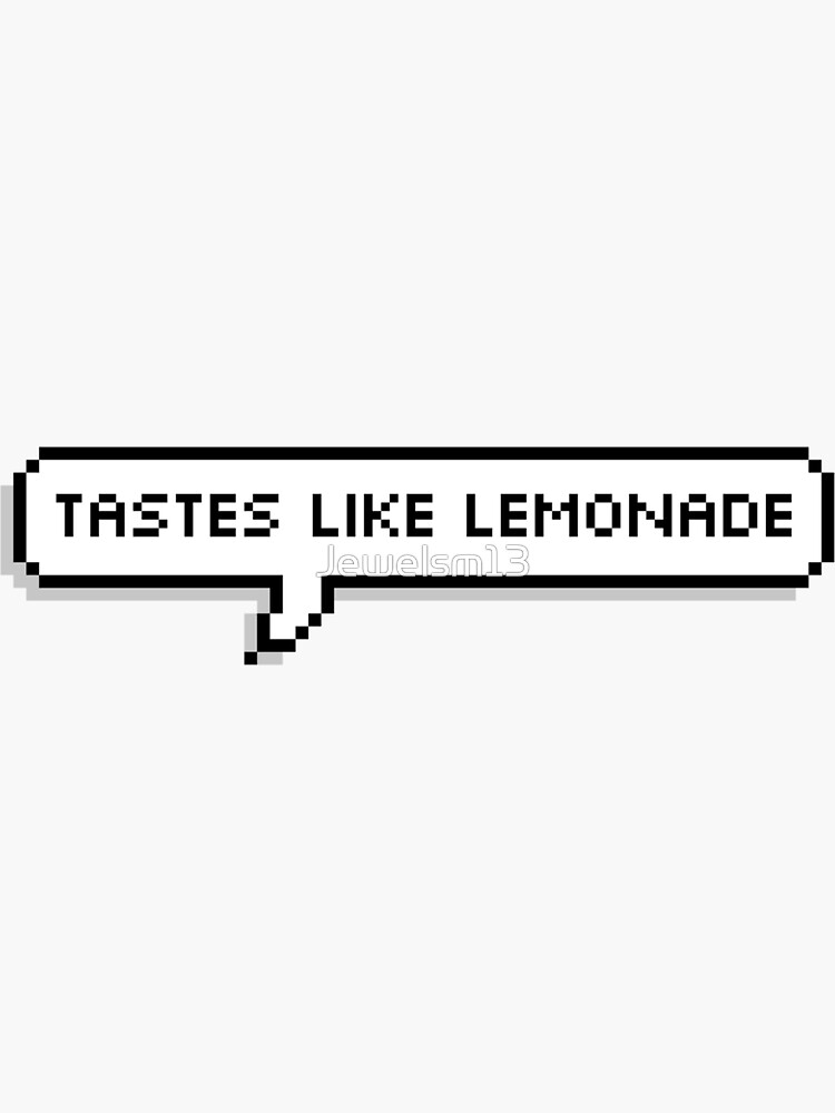 "NCT 127 Lemonade Lyrics Pixel Speech Bubble " Sticker for Sale by