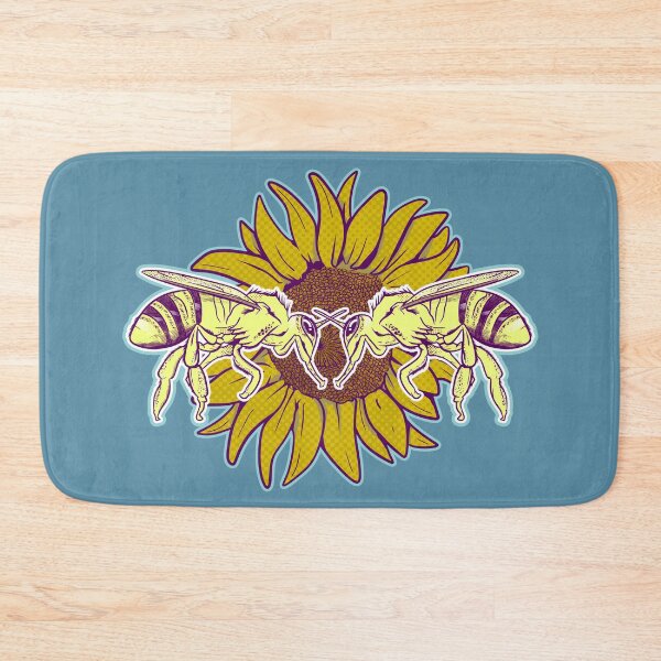 Item preview, Bees on a sunflower designed and sold by piedaydesigns.