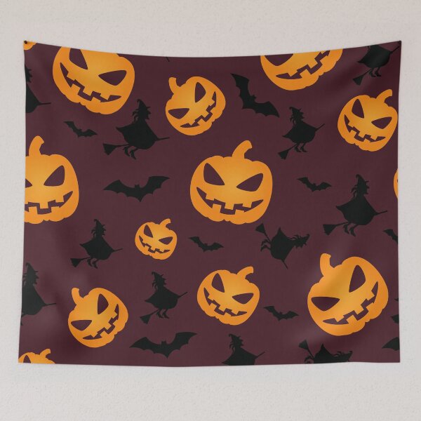 Item preview, Halloween Pattern | Bats, Pumpkins and witches designed and sold by lunajoon.