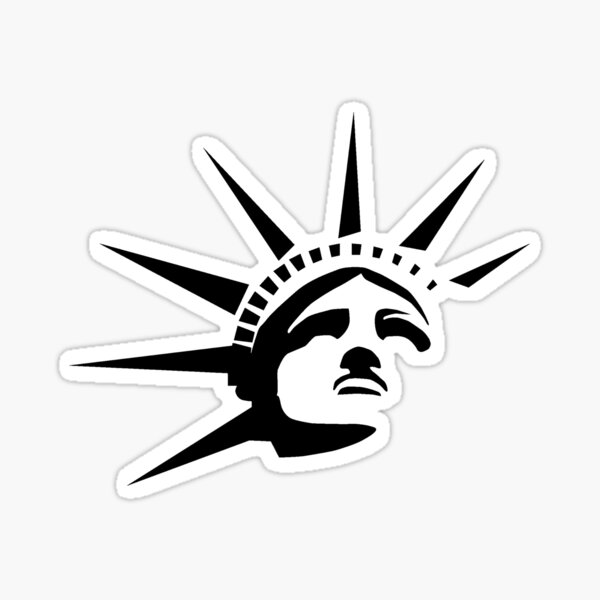 Lady Liberty - Black Sticker