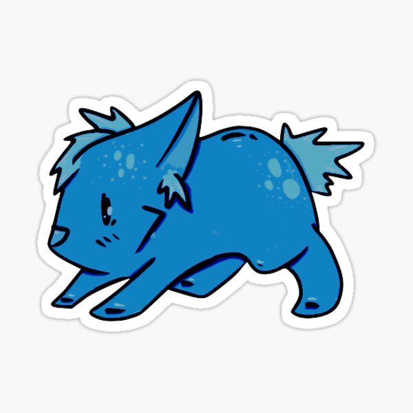 Furry Friends Deep Blue Sticker