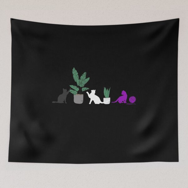 Item preview, Ace Cats and Plants. Asexual Pride designed and sold by Subtle Pride Shop.