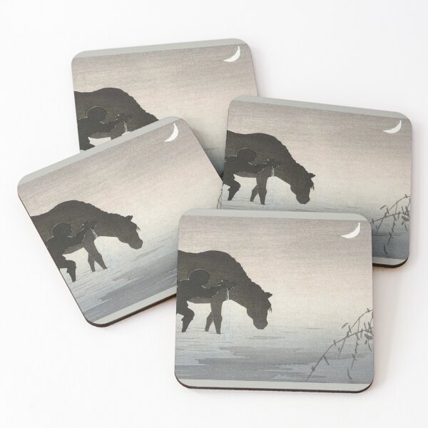 Item preview, Man and horse (1900–1910) by Ohara Koson designed and sold by CristalleLisa.