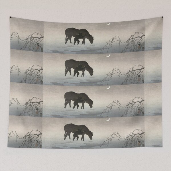 Item preview, Man and horse (1900–1910) by Ohara Koson designed and sold by CristalleLisa.