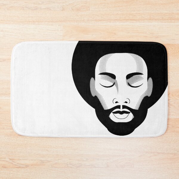 Item preview, Contemplative Man Wearing Afro and Beard with Closed Eyes designed and sold by Sheila Pressley.