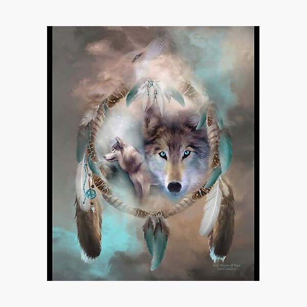 photo poster gothique horreur Encadrée imprimer-fantasy loup hurlant à la lune