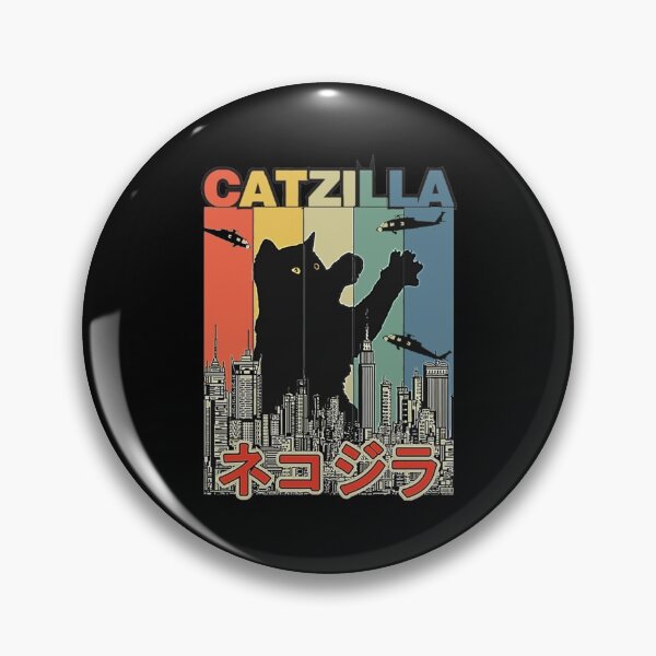 Item preview, Catzilla Japanese Funny Retro Catzilla designed and sold by JindrichMartin.