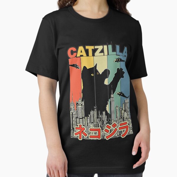 Vista previa del artículo con la obra «Catzilla japonesa divertida Catzilla retro», diseñado y vendido por JindrichMartin.