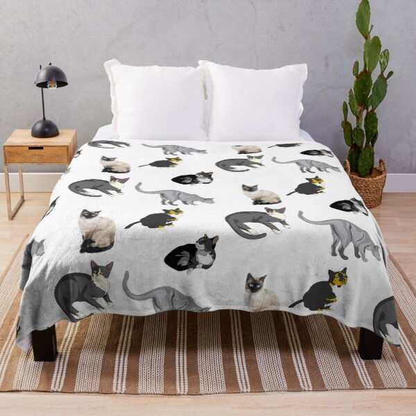 Item preview, Five Cats Calico Siamese Grey Maine Coon Piebald designed and sold by MOP-tees.