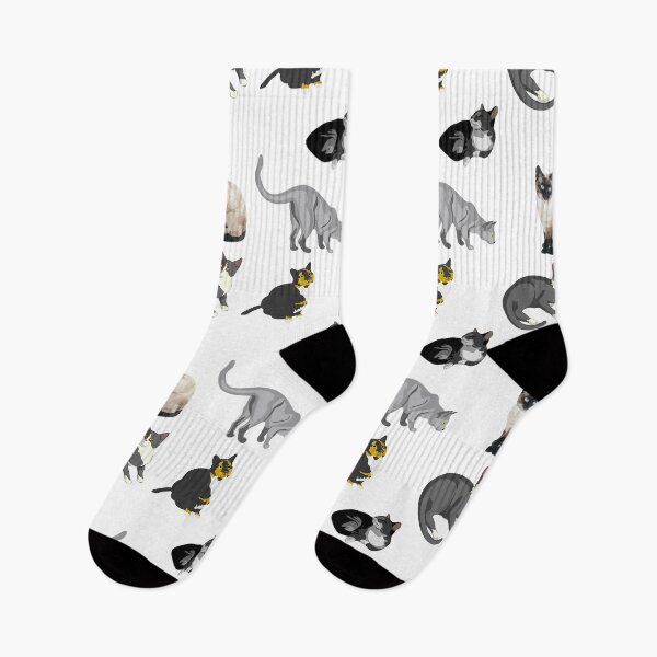 Item preview, Five Cats Calico Siamese Grey Maine Coon Piebald designed and sold by MOP-tees.