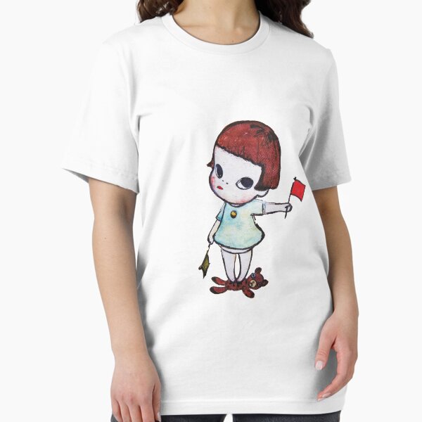 Item preview, Yoshitomo Nara Girl with Signal Flags Tshirt - Yoshitomo Nara Girl with Signal Flags Sticker designed and sold by augusttee.
