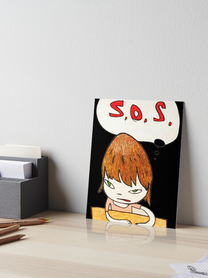 Yoshitomo Nara Fine Art Digital Print S.O.S Tshirt - Yoshitomo Nara Fine  Art Sticker Art Board Print for Sale by augusttee